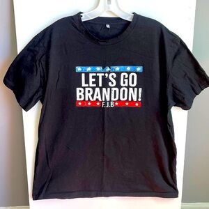 Let’s Go Brandon Shirt Mens XL Black Patriotic Shirt F.J.B